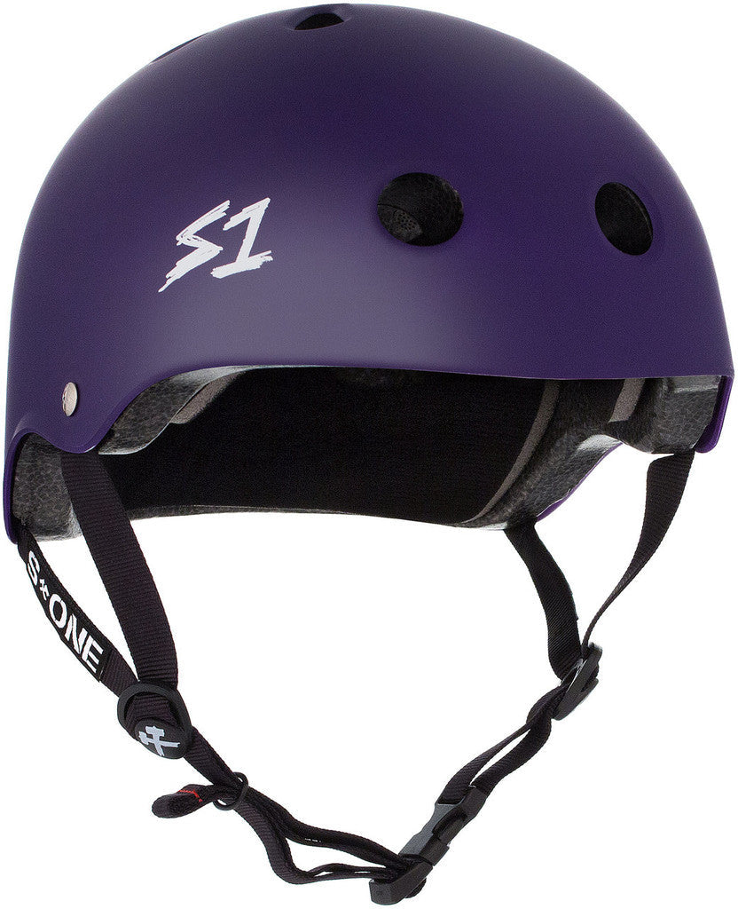 Purple matte S1 Mega Lifer helmet for larger head sizes