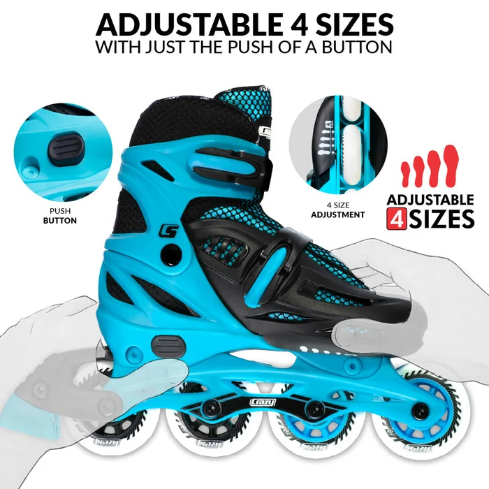 Roller Blade Teal Size Adjustable