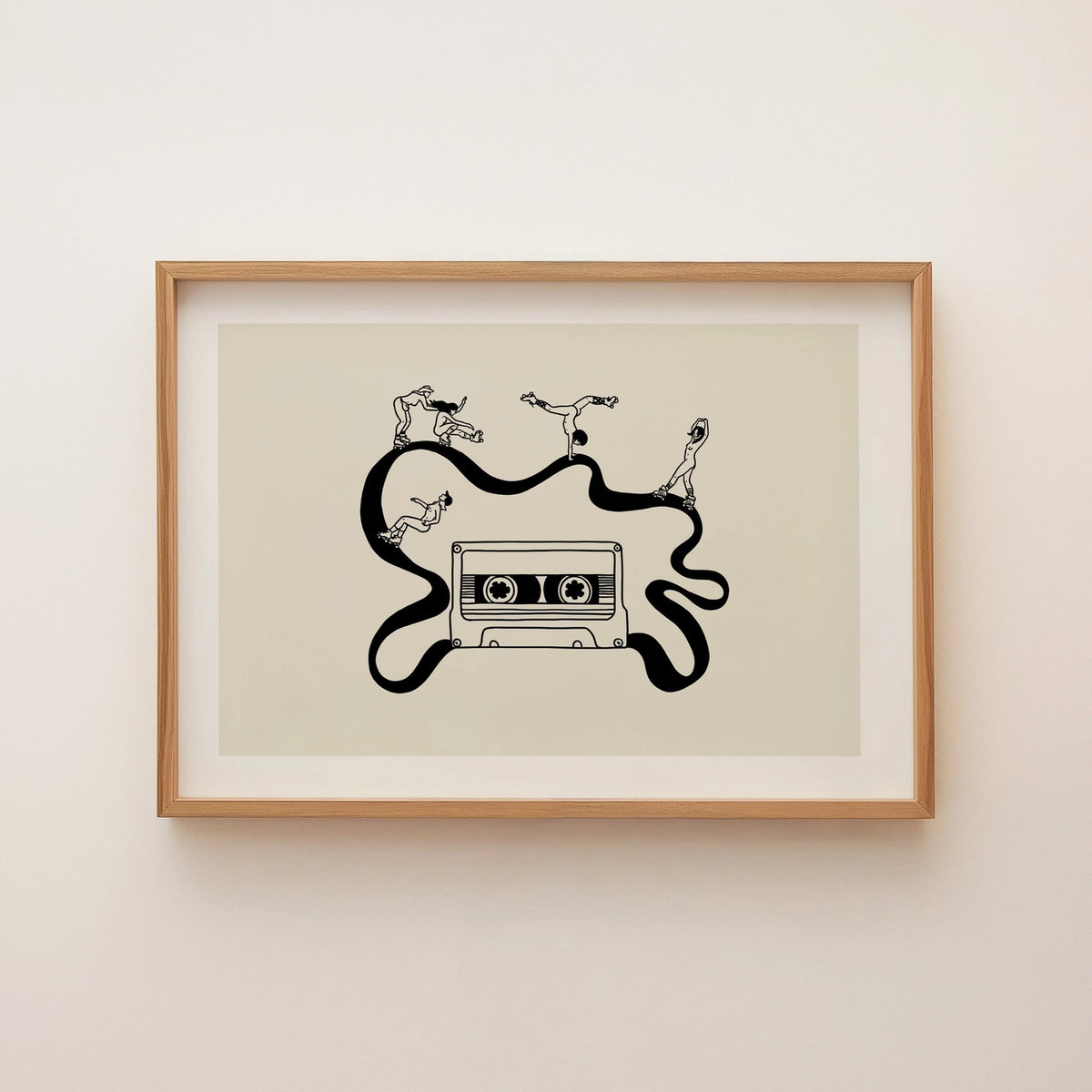 Skate Session, Retro Music Art Print