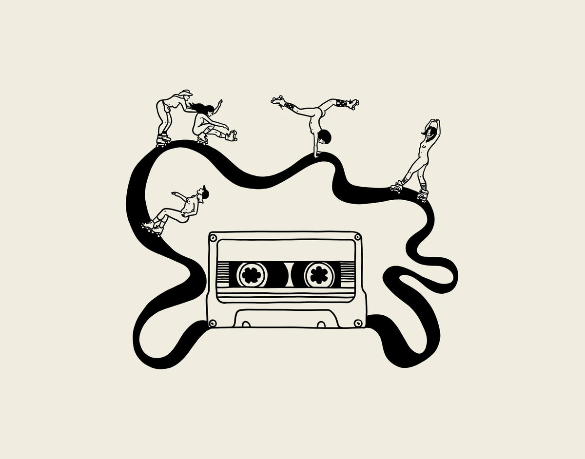 Skate Session, Retro Music Art Print