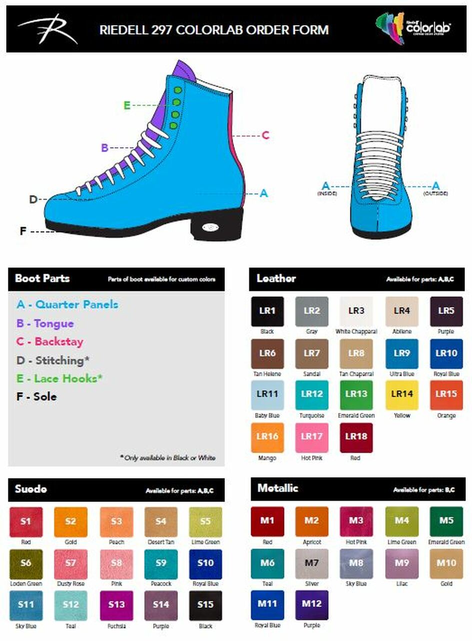 Riedell 297 &quot;Espre&quot; skate with Arius Platinum Plate