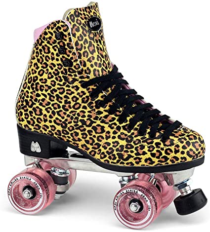 Moxi Jungle leopard print outdoor roller skates