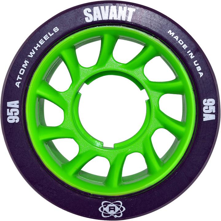 Black 95A Atom Savant indoor roller derby wheel